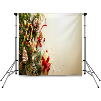 Christmas Decoration Composition Pole Pocket Backdrop