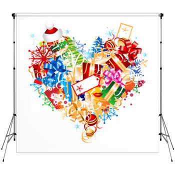 Christmas Gift Fleece Backdrop