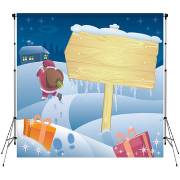 Christmas Is Coming Fleece Backdrop