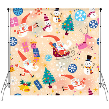 Christmas Pattern Fleece Backdrop