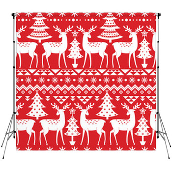 Christmas Seamless Pattern Custom Size Backdrop