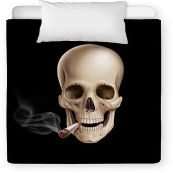Cigarette Skull Toddler Duvet