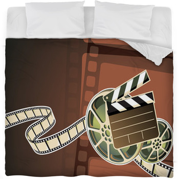 Cinema Abstract Background Fleece Bed Blanket