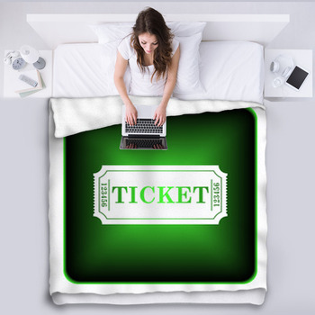 Cinema Ticket Icon Fleece Blanket