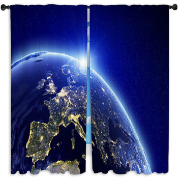 City Lights - Europe Standard Size Window Curtains