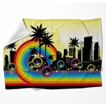 City Musical Rainbow Woven Throw Blanket