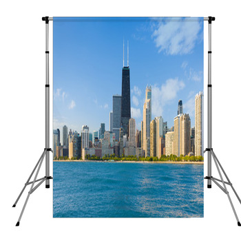 Cityscape Of Chicago Pole Pocket Backdrop