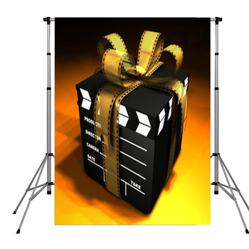 Clapboard closed Box Pole Pocket Backdrop