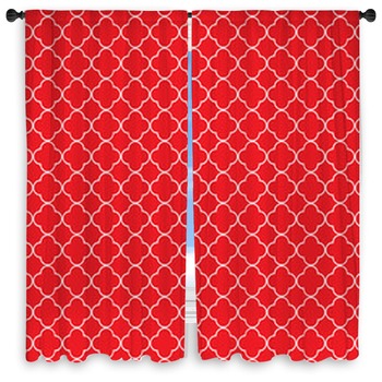 Classic Geometric Window Curtains