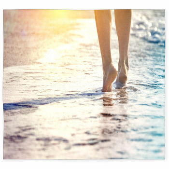 Close Up Leg On The Summer Beach Custom Size Floor Mat