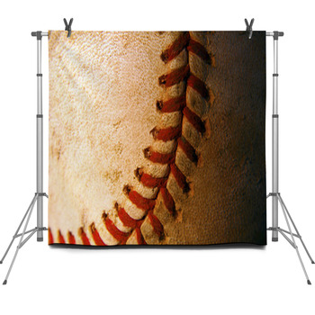 Closeup Of An Old, Weathered Baseball Fleece Backdrop