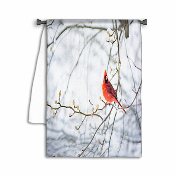 Closeup Of One Vibrant Saturated Red Northern Towel
