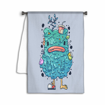 Clumsy Garbage Monster Strange Creature In The Mud  Towel