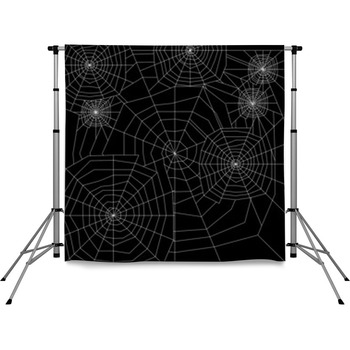 Cobweb Silhouette  Vector Pole Pocket Backdrop