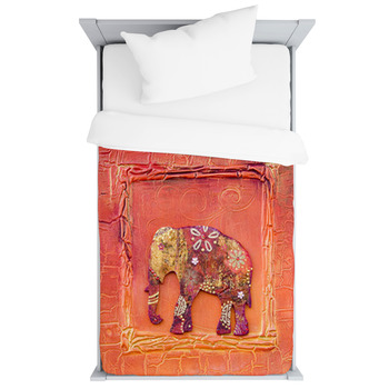 Collage Mit Indischem Elefanten Toddler Duvet