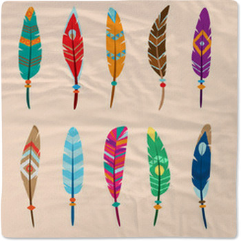Collection Of Vector Colored Feathers Baby Blanket