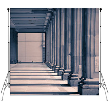Colonnade Of Ancient Columns Fleece Backdrop