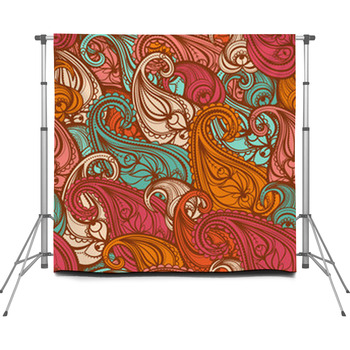 Color Move Paisley Custom Size Backdrop