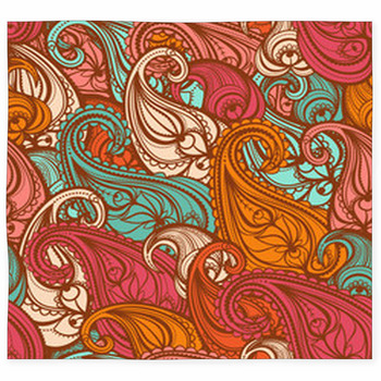 Color Move Paisley Custom Size Floor Mat