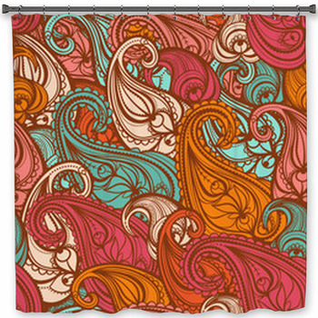 Color Move Paisley Shower Curtain