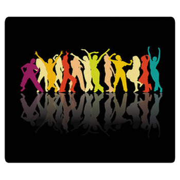 Colored Dancing Silhouettes Area Rug