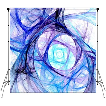 Colorful Abstract Digital Fractal Custom Size Backdrop