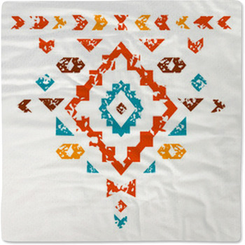 Colorful Aztec Ornament On White Geometric Baby Blanket