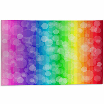 30 X 18 Decorative Polyester Floor Mat with Non-Skid Backing Pink Green Romantic Watercolor Hand Drawn Hearts Forming Circle in Rainbow Colors Love Art Lunarable Rainbow Doormat 
