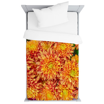 Colorful Chrysanthemums Floral  Background Toddler Duvet