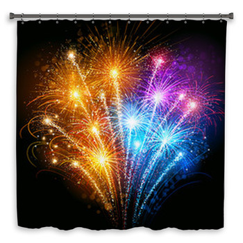 Colorful Fireworks Shower Curtain