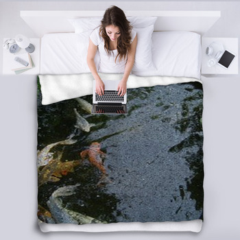 Colorful Fish Fleece Blanket