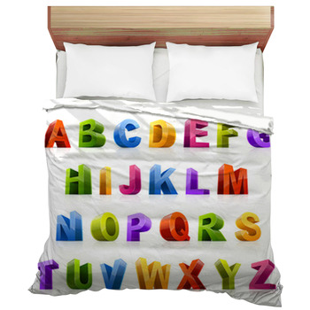 Alphabet Comforters Duvets Sheets, Alphabet Bedding Twin