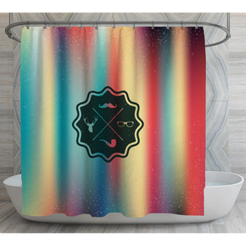 Colorful Hipster Blurred Background Shower Curtain