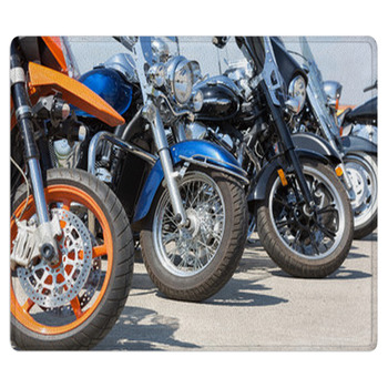 Colorful Motorcycles Area Rug