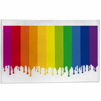 Colorful Painting Drops, Vector Area Rug