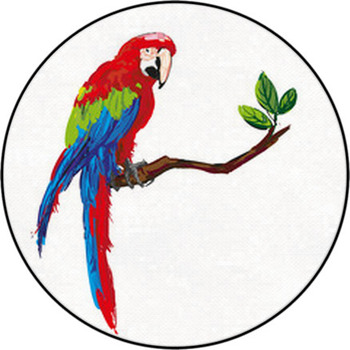 Colorful Parrot Round Rug
