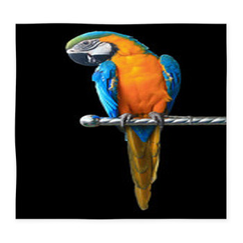 Colorful Red Parrot Macaw Isolated  Custom Size Floor Mat