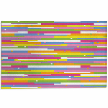 Colorful Stripes Abstract Pattern Area Rug