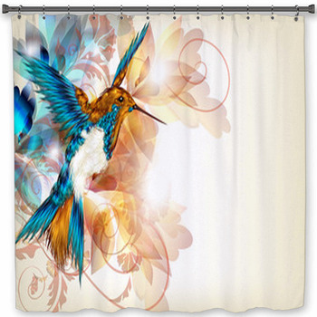Colorful Vector Design With Custom Size Shower Curtain