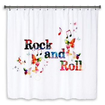 Rock N Roll Shower Curtains Bath Mats, Rock N Roll Shower Curtains
