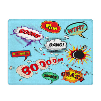 Comic Speech Bubbles Design Elements Collection Bath Mat