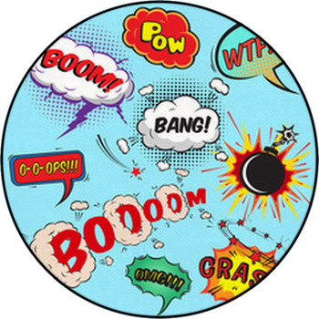 Comic Speech Bubbles Design Elements Round Rug