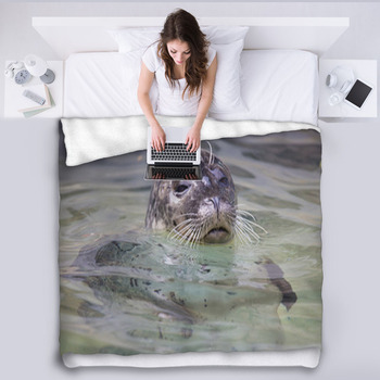 Common Seal, Phoca Vitulina, From The Fleece Blanket