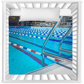 Community Swimming Pool Baby Crib Comforter