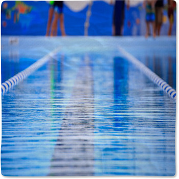 Community Swimming Pool Lane Baby Blanket