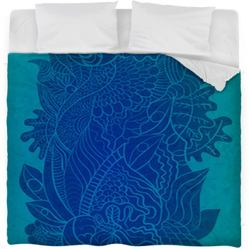 Composition Of Marine Motif. Fleece Bed Blanket