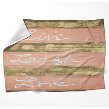 Concept Image Of Live Laugh Love Woven Throw Blanket