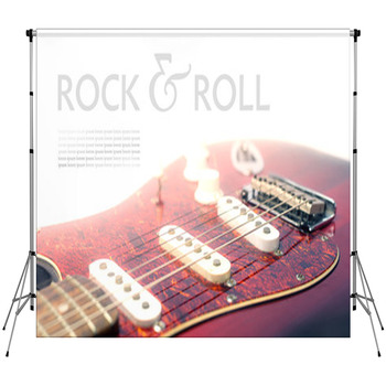 Concept Of Classic Electric Guitar Fleece Backdrop