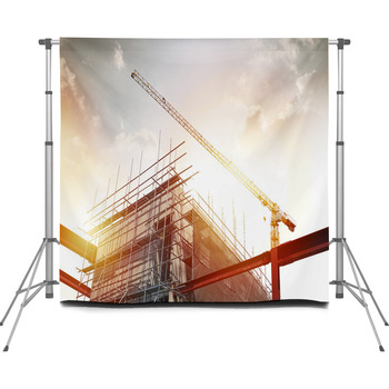 Construction And Building Power Custom Size Backdrop