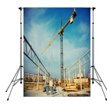 Construction Site Pole Pocket Backdrop